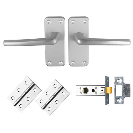 This is an image of a Carlisle Brass - CONTRACT ALUMINIUM LATCH PACK  that is availble to order from Trade Door Handles in Kendal.