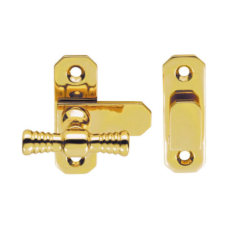 This is an image of a Carlisle Brass - T-Handle Fastener - Polished Brass that is availble to order from Trade Door Handles in Kendal.