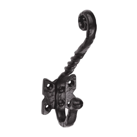 This is an image of a Ludlow - Hat and Coat Hook - Black Antique that is availble to order from Trade Door Handles in Kendal.