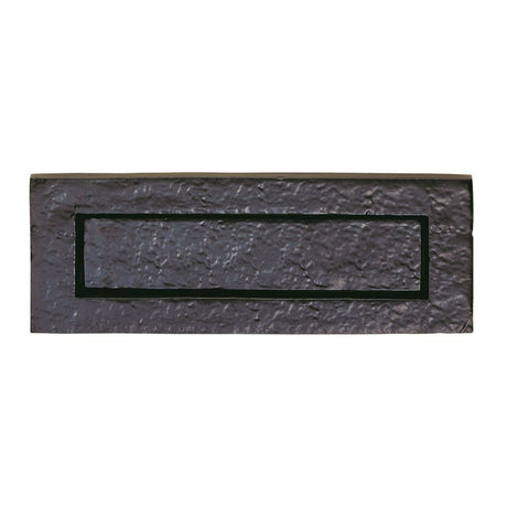 This is an image of a Ludlow - Traditional Letter Plate - Black Antique that is availble to order from Trade Door Handles in Kendal.