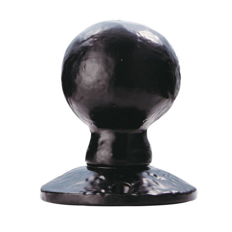 This is an image of a Ludlow - Ball Mortice Knob - Black Antique that is availble to order from Trade Door Handles in Kendal.