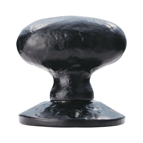 This is an image of a Ludlow - Oval Mortice Knob - Black Antique that is availble to order from Trade Door Handles in Kendal.