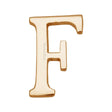 Heritage Brass Door Furniture Polished Brass / Letters / F Heritage Brass - Alphabet F Pin Fix 51mm (2") Polished Brass Finish