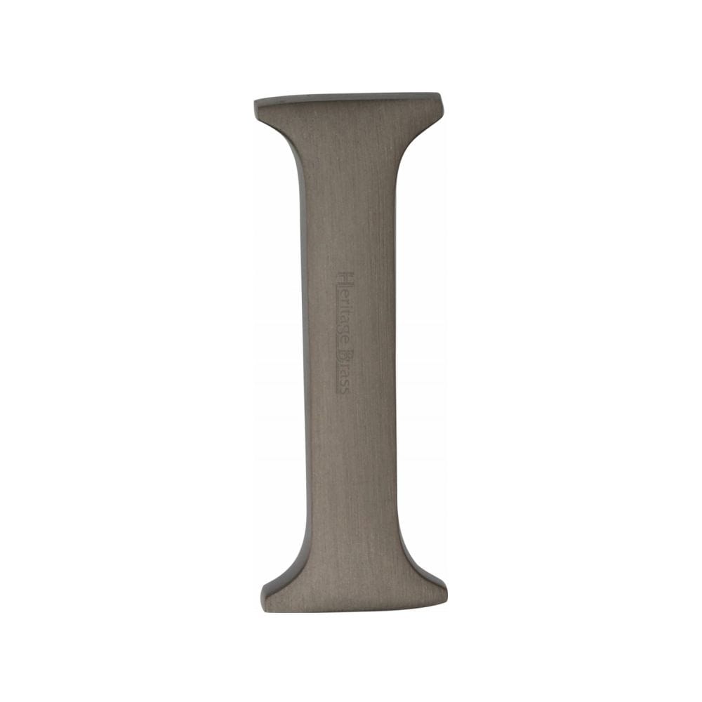 Heritage Brass Door Furniture Matt Bronze / Letters / I Heritage Brass - Alphabet I Pin Fix 51mm (2") Matt Bronze Finish