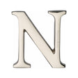 Heritage Brass Door Furniture Polished Nickel / Letters / N Heritage Brass - Alphabet N Pin Fix 51mm (2") Polished Nickel Finish