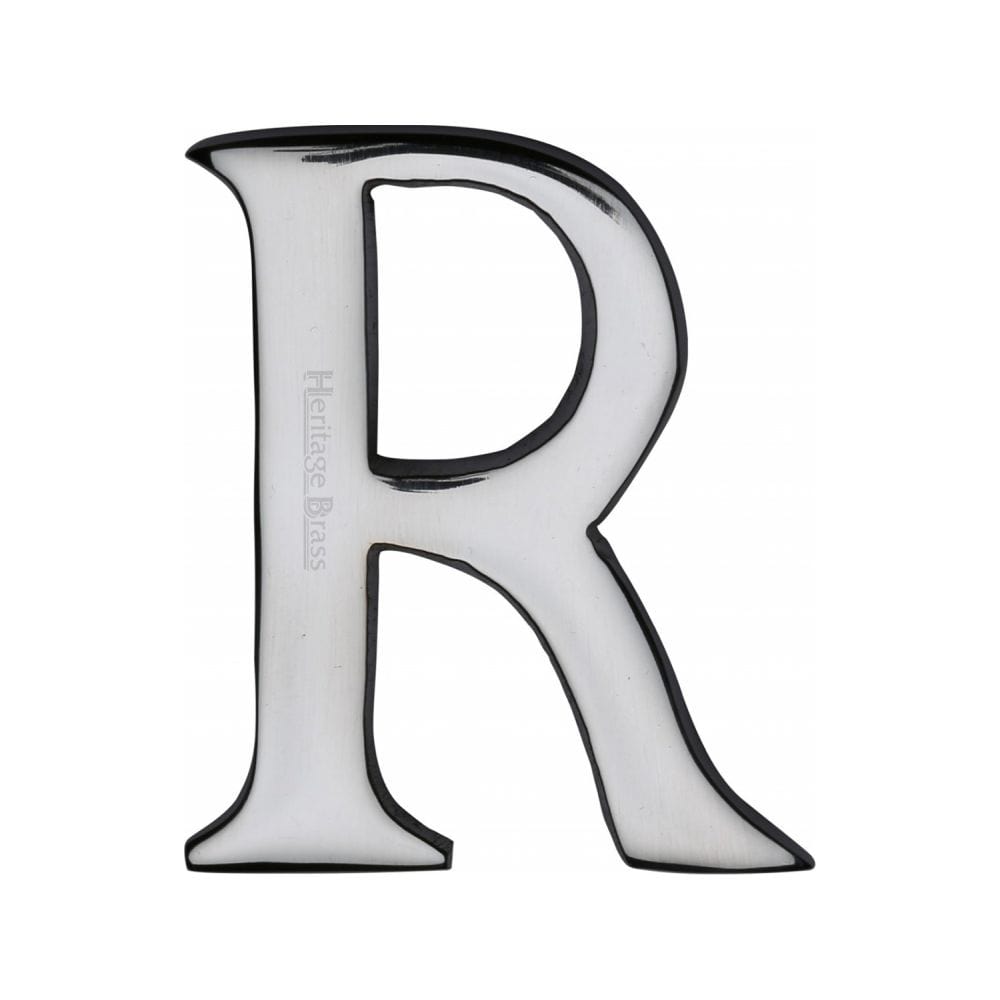 Heritage Brass Door Furniture Polished Chrome / Letters / R Heritage Brass - Alphabet R Pin Fix 51mm (2") Polished Chrome Finish