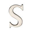 Heritage Brass Door Furniture Polished Nickel / Letters / S Heritage Brass - Alphabet S Pin Fix 51mm (2") Polished Nickel Finish