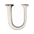 Heritage Brass Door Furniture Polished Nickel / Letters / U Heritage Brass - Alphabet U Pin Fix 51mm (2") Polished Nickel Finish