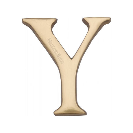 Heritage Brass Door Furniture Polished Brass / Letters / Y Heritage Brass - Alphabet Y Pin Fix 51mm (2") Polished Brass Finish