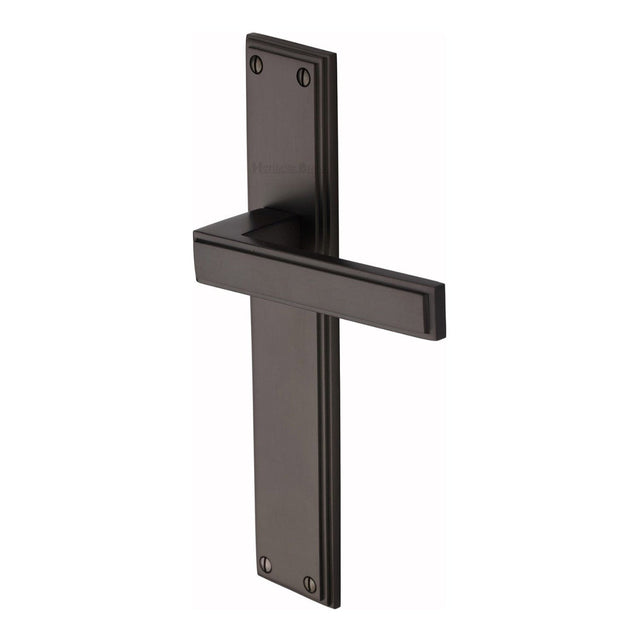 Heritage Brass Door Furniture Matt Bronze / Latch Handles Heritage Brass - Atlantis Long Lever Latch Matt Bronze finish