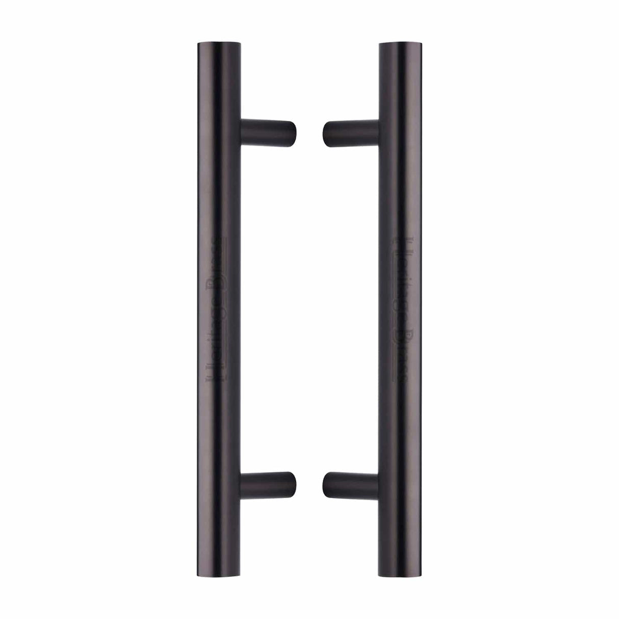 Heritage Brass Door Furniture Matt Bronze / Back to Back Fixing Pack Heritage Brass - Back to Back Door Pull Handle Bar Design 305mm Matt Bronze Finish