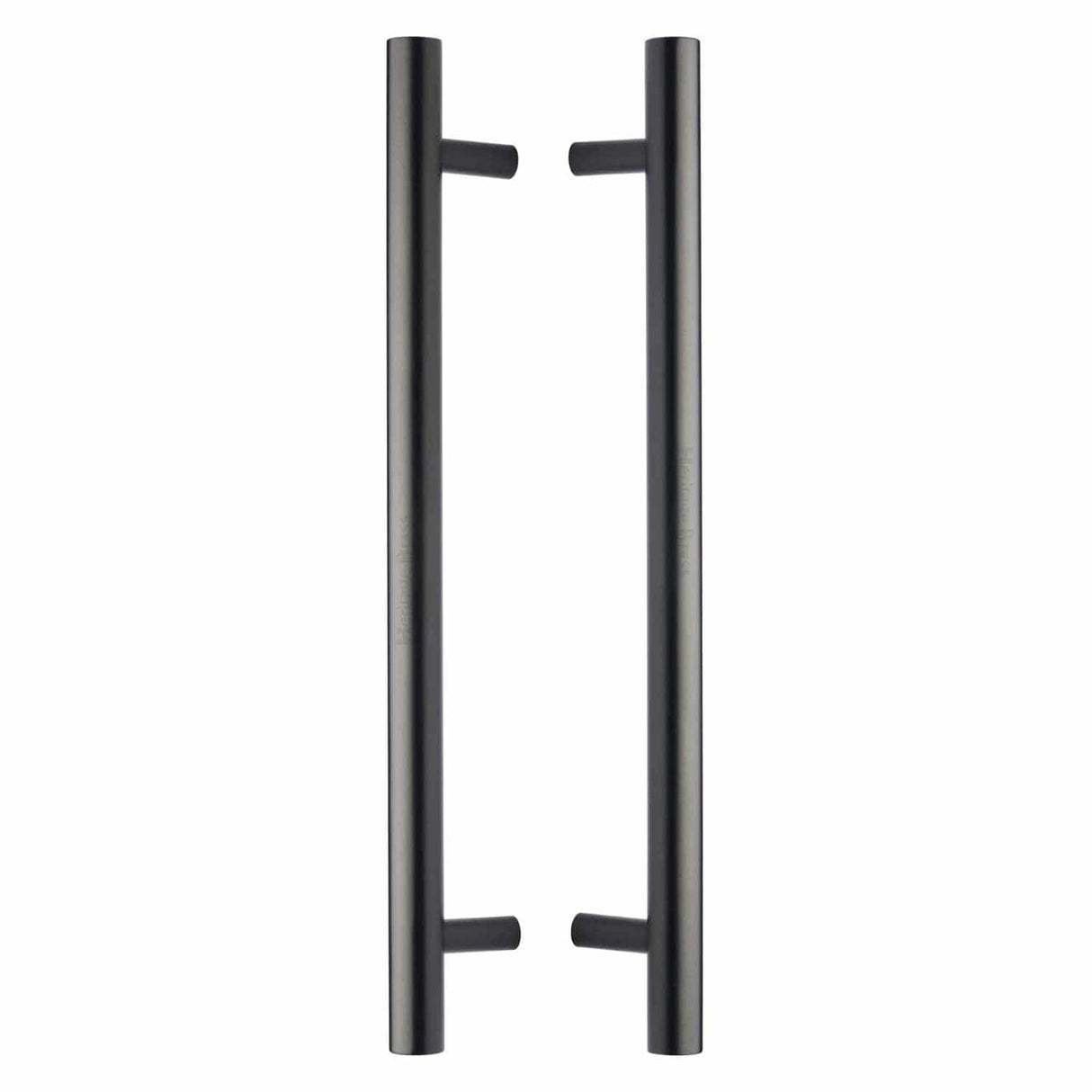 Heritage Brass Door Furniture Matt Bronze / Back to Back Fixing Pack Heritage Brass - Back to Back Door Pull Handle Bar Design 457mm Matt Bronze Finish