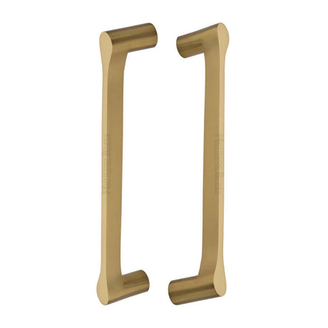 Heritage Brass Door Furniture Satin Brass / Back to Back Fixing Pack Heritage Brass - Back to Back Door Pull Handle Gio Design 332mm Satin Brass Finish