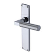 Heritage Brass Door Furniture Polished Chrome / Latch Handles Heritage Brass - Bauhaus Knurled Lever Latch Door Handle on 200mm Plate Polished Chrome finish