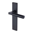 Heritage Brass Door Furniture Matt Black / Latch Handles Heritage Brass - Bauhaus Lever Latch Door Handle on 200mm Plate Matt Black finish