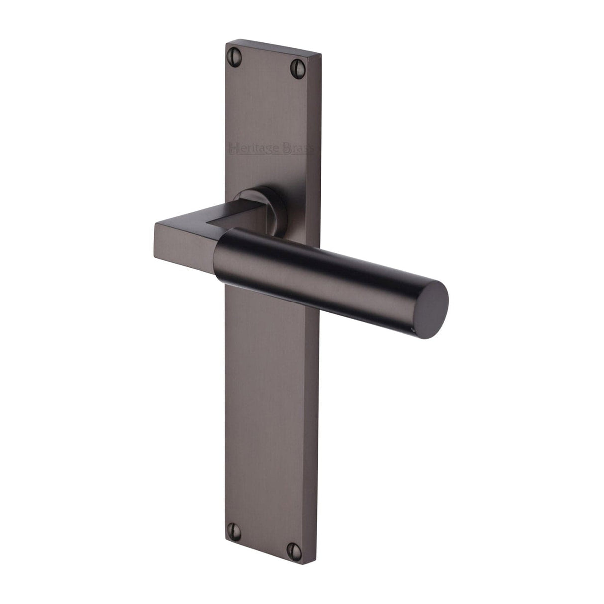 Heritage Brass Door Furniture Matt Bronze / Latch Handles Heritage Brass - Bauhaus Lever Latch Door Handle on 200mm Plate Matt Bronze finish
