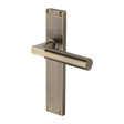 Heritage Brass Door Furniture Antique Brass / Latch Handles Heritage Brass - Bauhaus Reeded Lever Latch Antique Brass finish