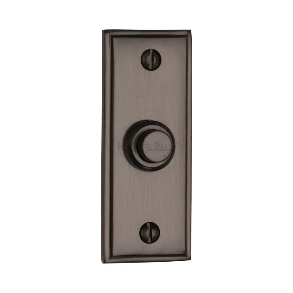 Heritage Brass Door Furniture Matt Bronze / Rectangular Bell Push Heritage Brass - Bell Push 3" x 1" Matt Bronze Finish