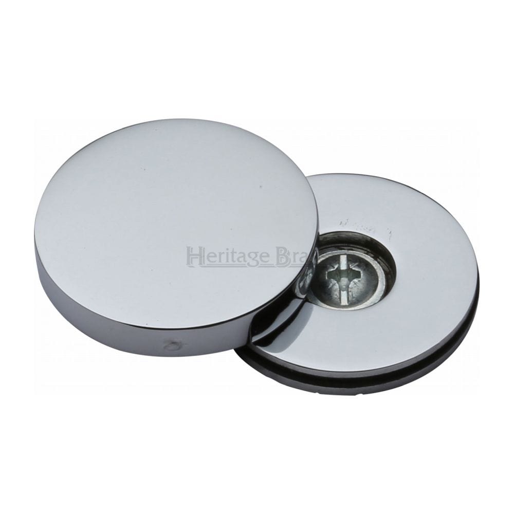 Heritage Brass Door Furniture Polished Chrome Heritage Brass - Bolt Cover to conceal metal fasteners Polished Chrome Finish