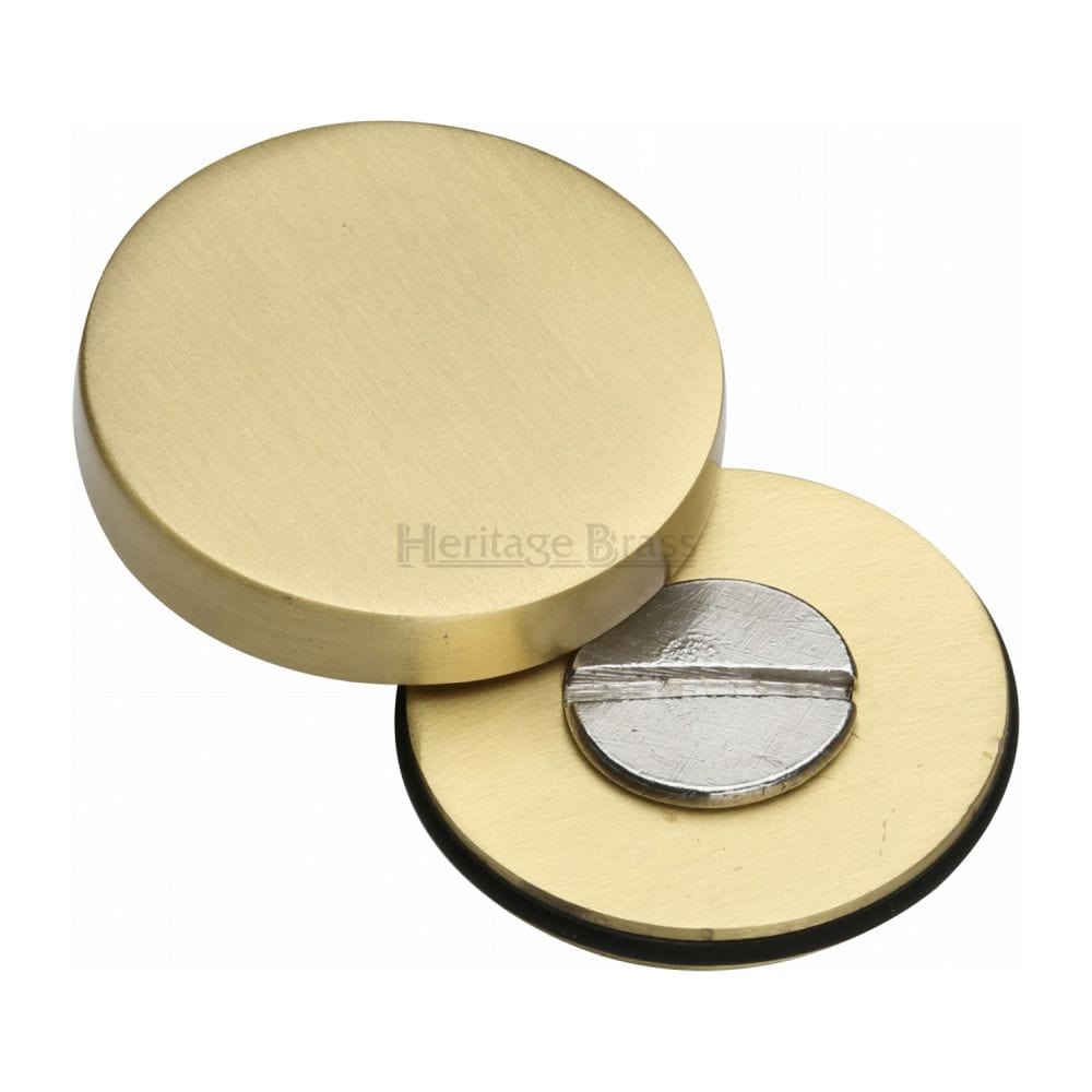 Heritage Brass Door Furniture Satin Brass Heritage Brass - Bolt Cover to conceal metal fasteners Satin Brass Finish