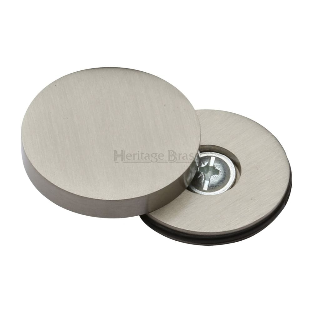 Heritage Brass Door Furniture Satin Nickel Heritage Brass - Bolt Cover to conceal metal fasteners Satin Nickel Finish