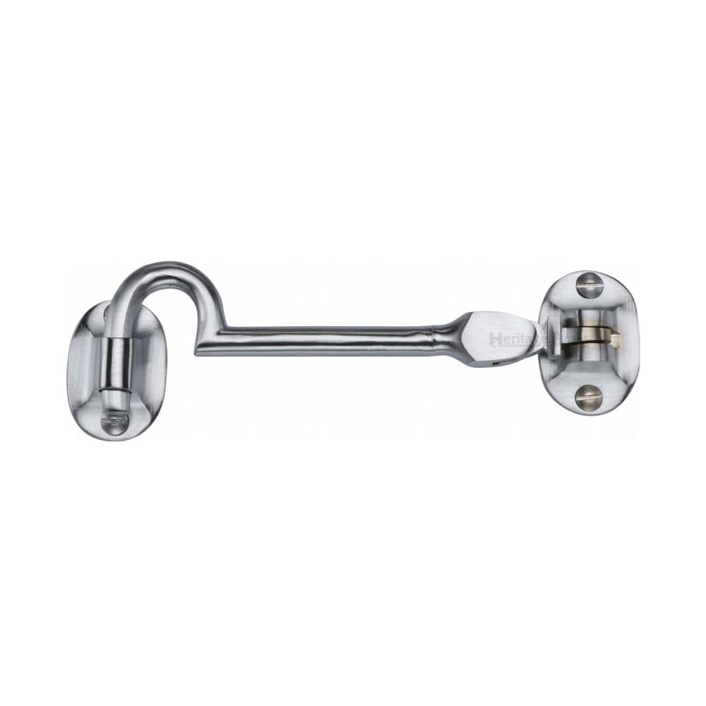Heritage Brass Accessories Satin Chrome / Cabin Hooks / 4" x (102mm) Heritage Brass - Cabin Hook 4" Satin Chrome Finish
