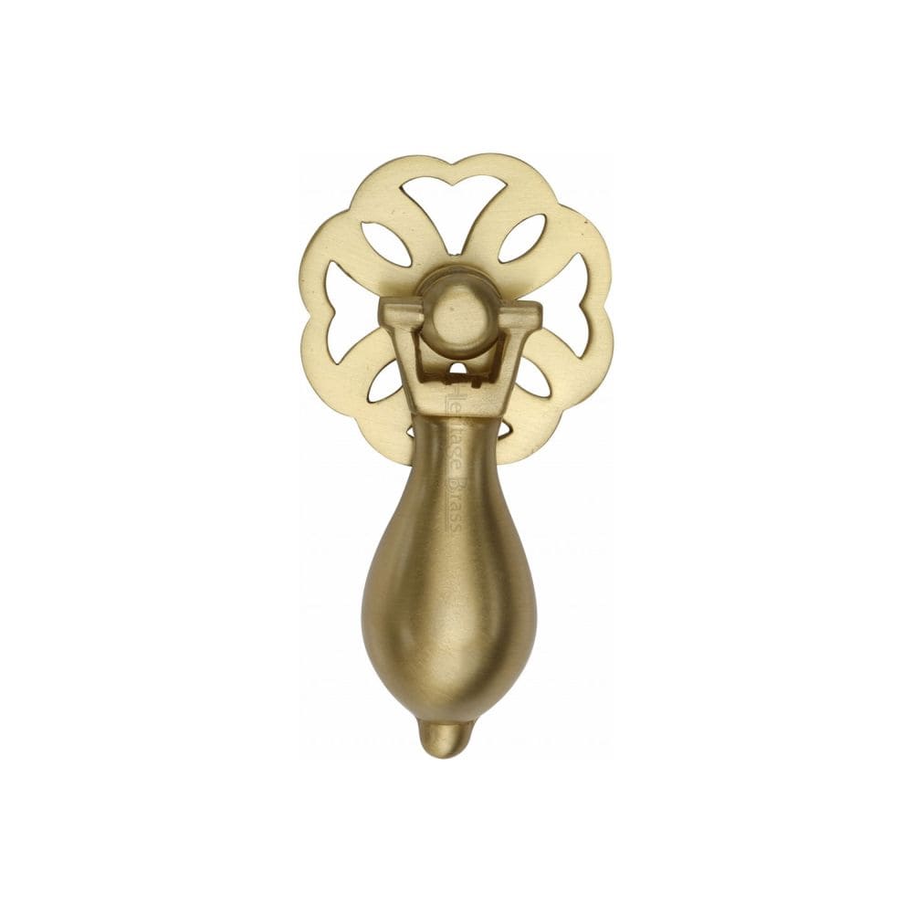 Heritage Brass Cabinet Hardware Satin Brass / Cabinet Drop Pulls Heritage Brass - Cabinet Drop Pull Satin Brass Finish