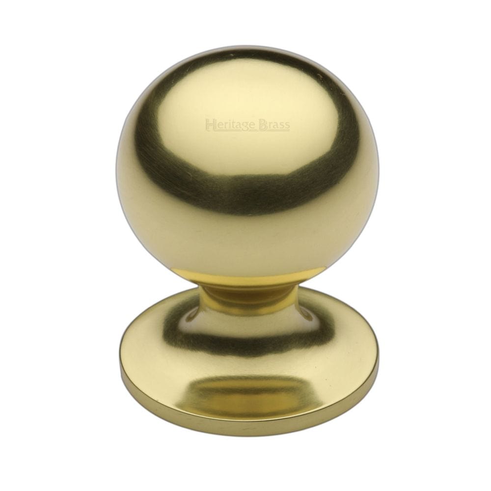 Heritage Brass Cabinet Hardware Polished Brass / Cabinet Knobs / 32mm Dia. Heritage Brass - Cabinet Knob Ball Design 32mm Polished Brass Finish