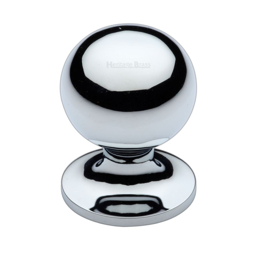 Heritage Brass Cabinet Hardware Polished Chrome / Cabinet Knobs / 32mm Dia. Heritage Brass - Cabinet Knob Ball Design 32mm Polished Chrome Finish