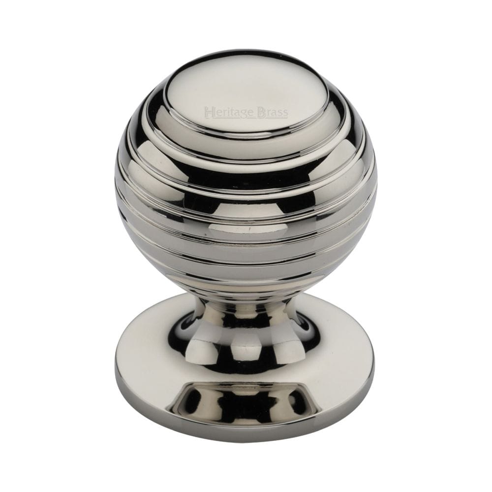 Heritage Brass Cabinet Hardware Polished Nickel / Cabinet Knobs / 32mm Dia. Heritage Brass - Cabinet Knob Beehive Design 32mm Polished Nickel Finish