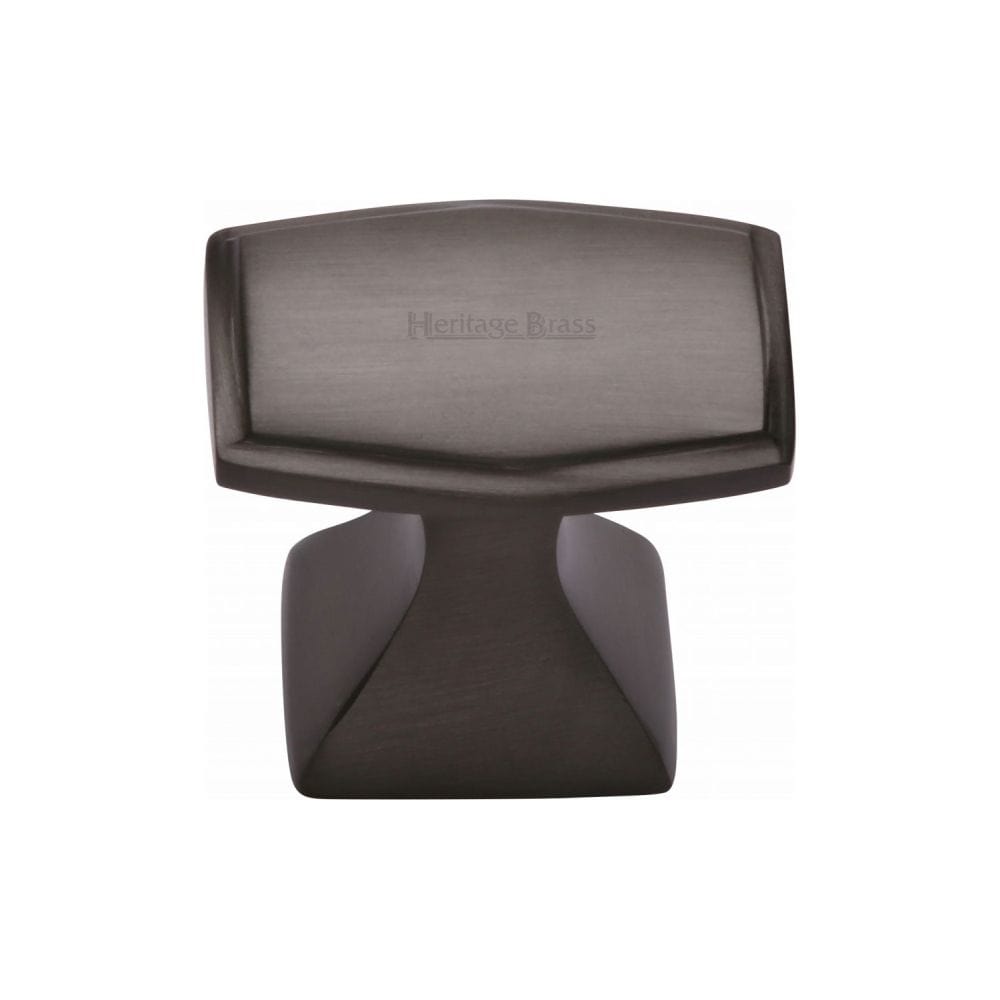 Heritage Brass Cabinet Hardware Matt Bronze / Cabinet Knobs / 32mm Dia. Heritage Brass - Cabinet Knob Deco Design 32mm Matt Bronze Finish