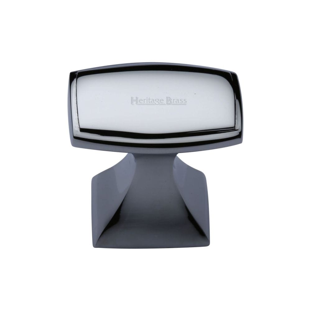 Heritage Brass Cabinet Hardware Polished Chrome / Cabinet Knobs / 32mm Dia. Heritage Brass - Cabinet Knob Deco Design 32mm Polished Chrome Finish