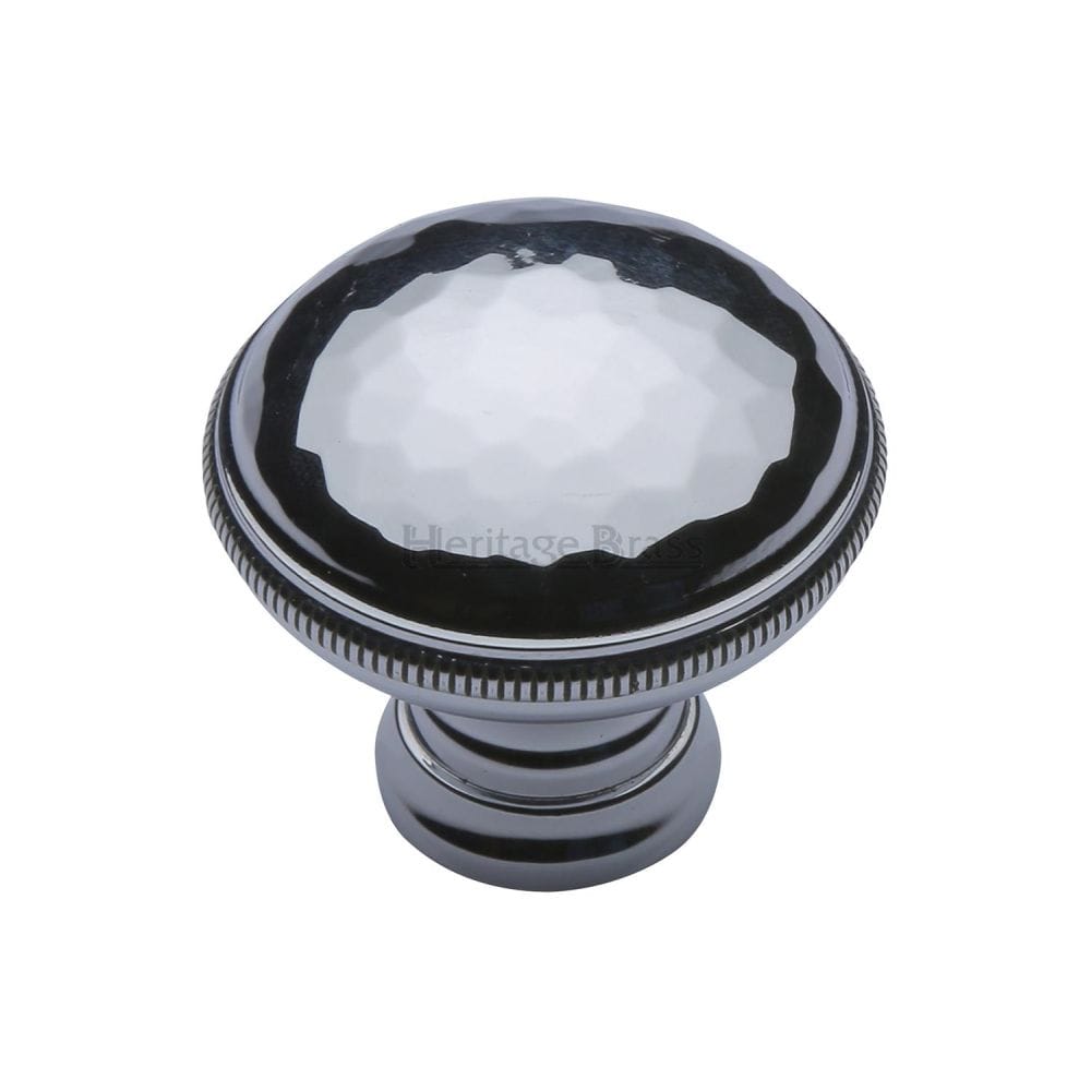 Heritage Brass Cabinet Hardware Polished Chrome / Cabinet Knobs / 32mm Dia. Heritage Brass - Cabinet Knob Diamond Cut Design 32mm Polished Chrome Finish