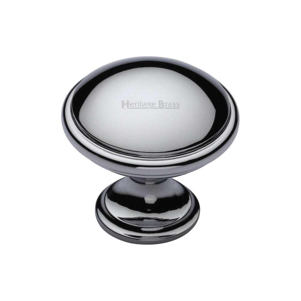 Heritage Brass Cabinet Hardware Polished Chrome / Cabinet Knobs / 32mm Dia. Heritage Brass - Cabinet Knob Domed Design 32mm Polished Chrome Finish