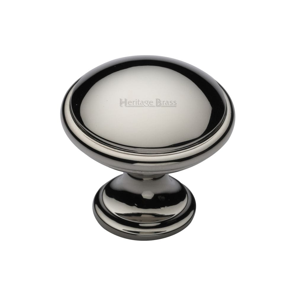 Heritage Brass Cabinet Hardware Polished Nickel / Cabinet Knobs / 32mm Dia. Heritage Brass - Cabinet Knob Domed Design 32mm Polished Nickel Finish