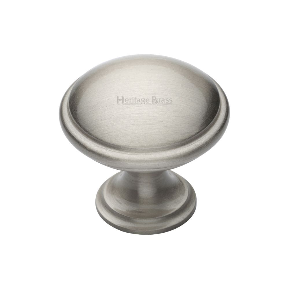 Heritage Brass Cabinet Hardware Satin Nickel / Cabinet Knobs / 32mm Dia. Heritage Brass - Cabinet Knob Domed Design 32mm Satin Nickel Finish