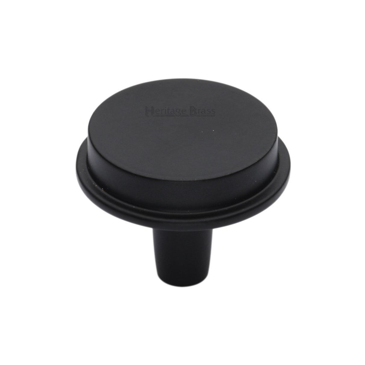 Heritage Brass Cabinet Hardware Matt Black / Cabinet Knobs / 32mm Dia. Heritage Brass - Cabinet Knob Flat Top Design 32mm Matt Black finish