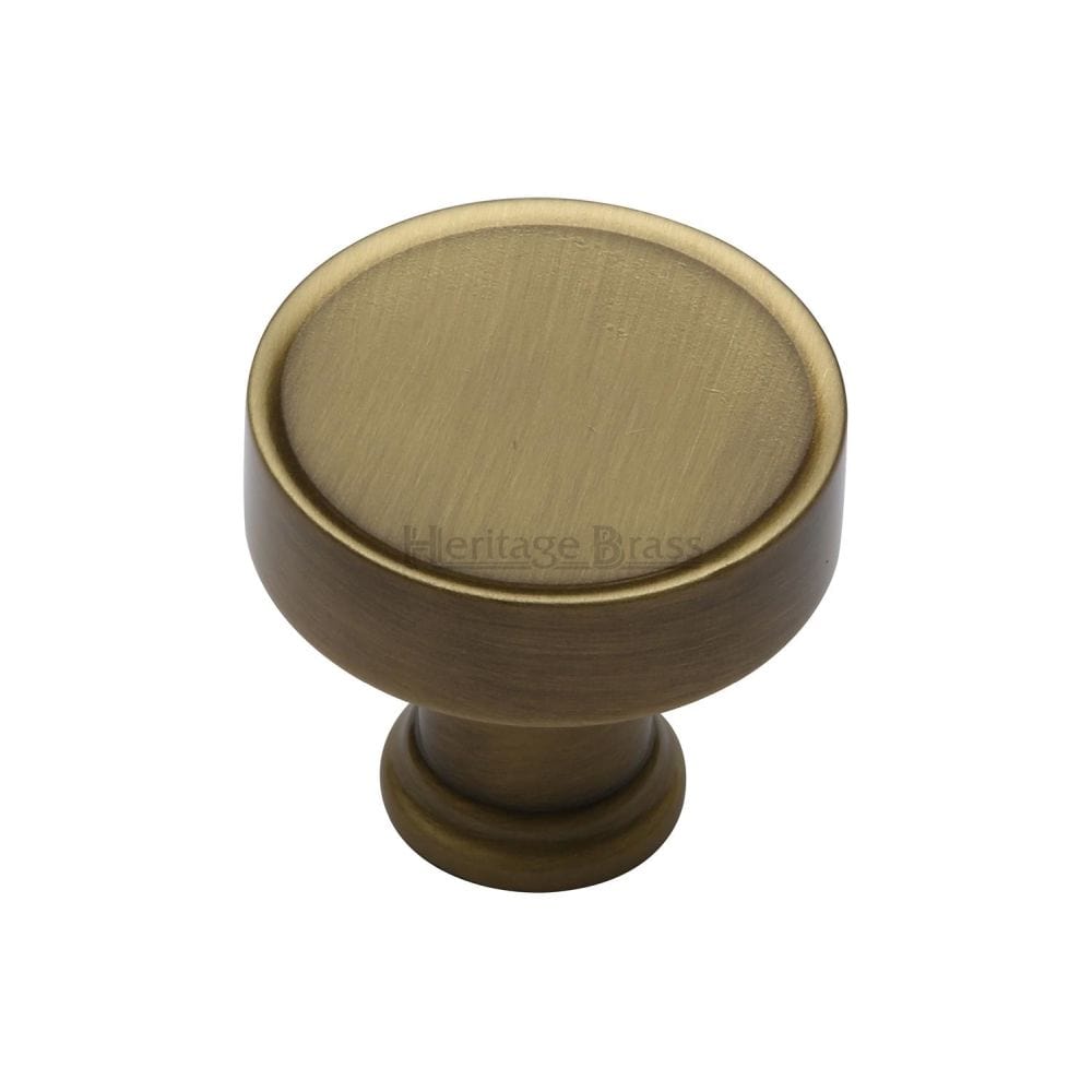 Heritage Brass Cabinet Hardware Antique Brass / Cabinet Knobs / 32mm Dia. Heritage Brass - Cabinet Knob Florence Design 32mm Antique Brass Finish
