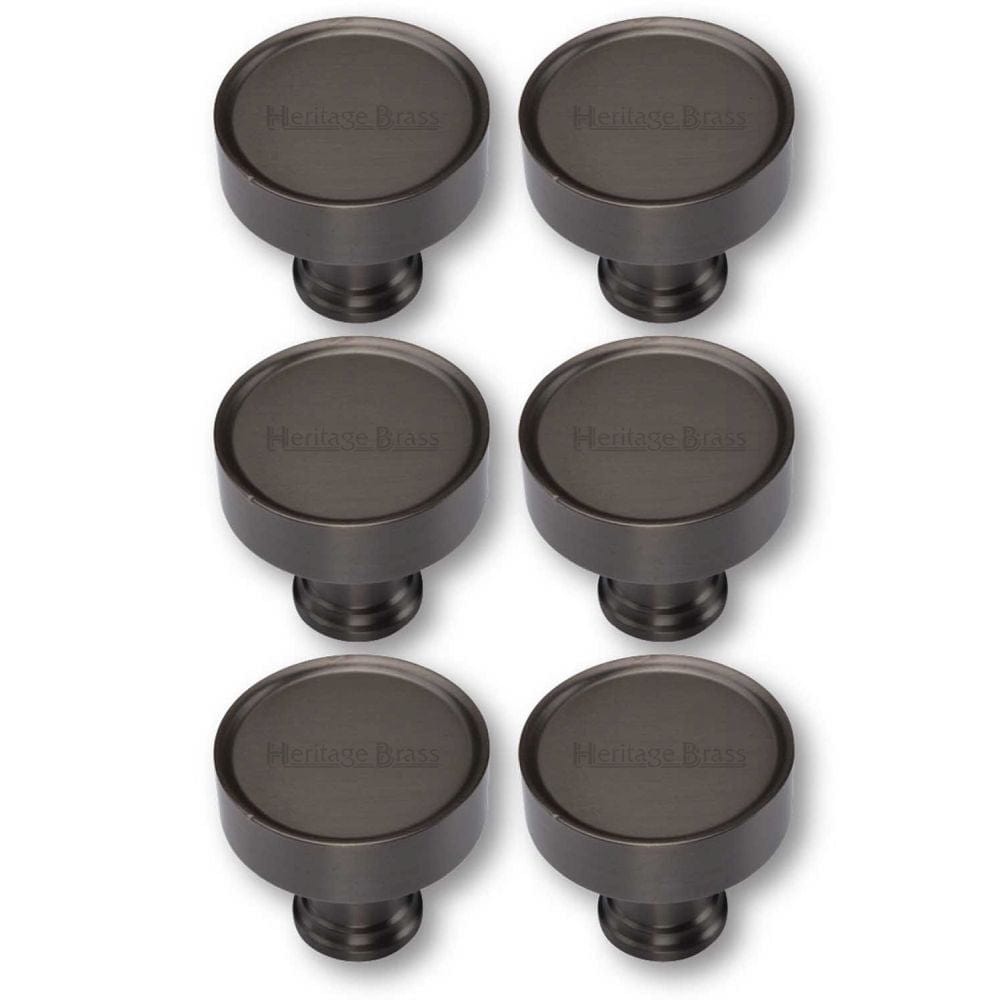 Heritage Brass Cabinet Hardware Matt Bronze / Cabinet Knobs / 32mm Dia. Heritage Brass - Cabinet Knob Florence Design 32mm Matt Bronze Finish