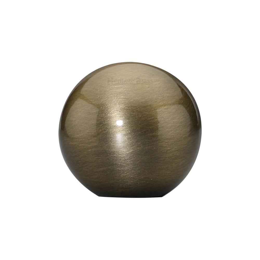 Heritage Brass Cabinet Hardware Antique Brass / Cabinet Knobs / 25mm Dia. Heritage Brass - Cabinet Knob Globe Design 25mm Antique Brass Finish
