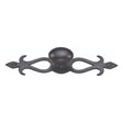 Heritage Brass Cabinet Hardware Matt Black / Cabinet Knob on Backplate / 32mm Dia. Heritage Brass - Cabinet Knob Oval/Backplate Design 32mm Matt Black Finish