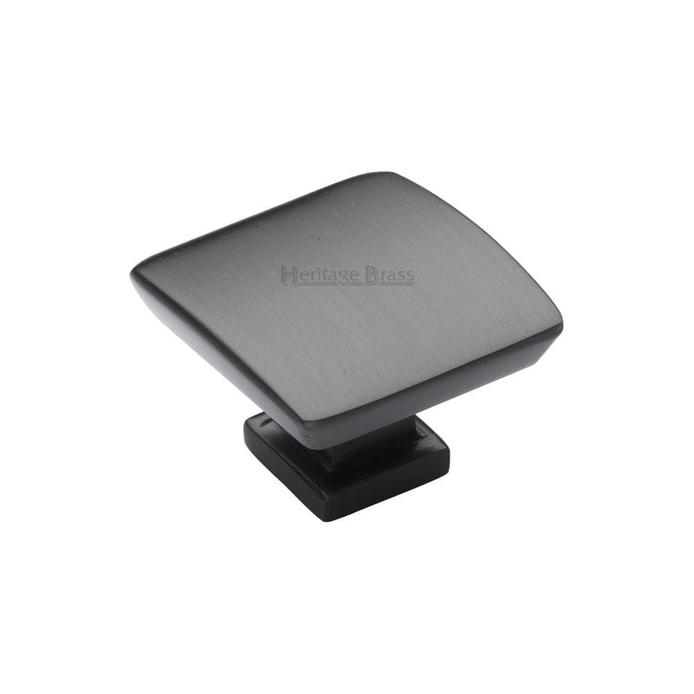 Heritage Brass Cabinet Hardware Matt Bronze / Cabinet Knobs / 35mm Dia. Heritage Brass - Cabinet Knob Plinth Square Design with base 35mm Matt Bronze Fi