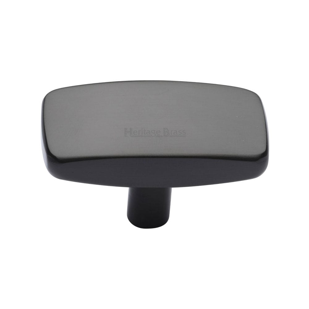 Heritage Brass Cabinet Hardware Matt Bronze / Cabinet Knobs / 47mm Dia. Heritage Brass - Cabinet Knob Rectangular Design 47mm Matt Bronze Finish