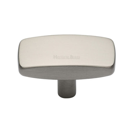 Heritage Brass Cabinet Hardware Satin Nickel / Cabinet Knobs / 47mm Dia. Heritage Brass - Cabinet Knob Rectangular Design 47mm Satin Nickel Finish