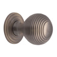 Heritage Brass Cabinet Hardware Satin Nickel / Cabinet Knobs / 32mm Dia. Heritage Brass - Cabinet Knob Reeded Design 32mm Satin Nickel Finish