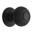 Heritage Brass Cabinet Hardware Matt Black / Cabinet Knobs / 38mm Dia. Heritage Brass - Cabinet Knob Reeded Design 38mm Matt Black Finish