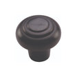 Heritage Brass Cabinet Hardware Matt Black / Cabinet Knobs / 32mm Dia. Heritage Brass - Cabinet Knob Round Bead Design 32mm Matt Black Finish