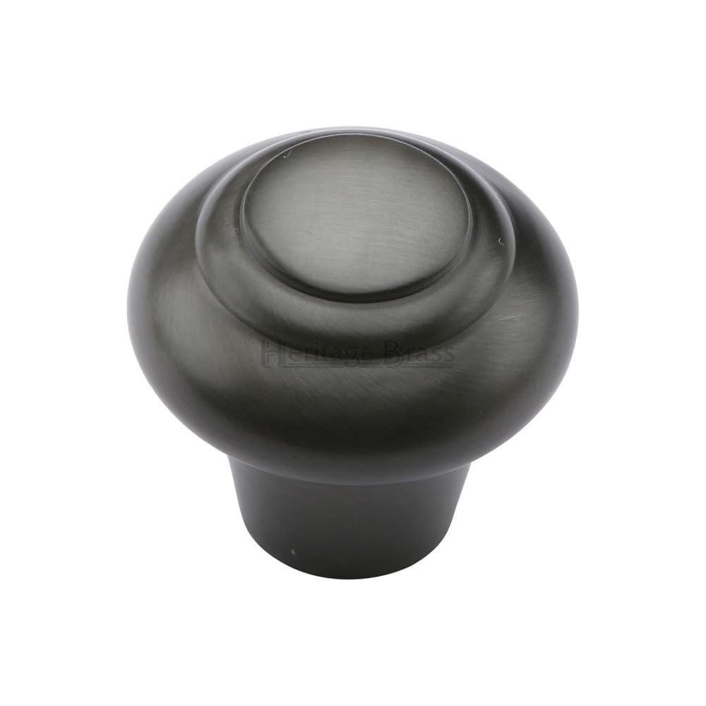 Heritage Brass Cabinet Hardware Matt Bronze / Cabinet Knobs / 32mm Dia. Heritage Brass - Cabinet Knob Round Bead Design 32mm Matt Bronze Finish