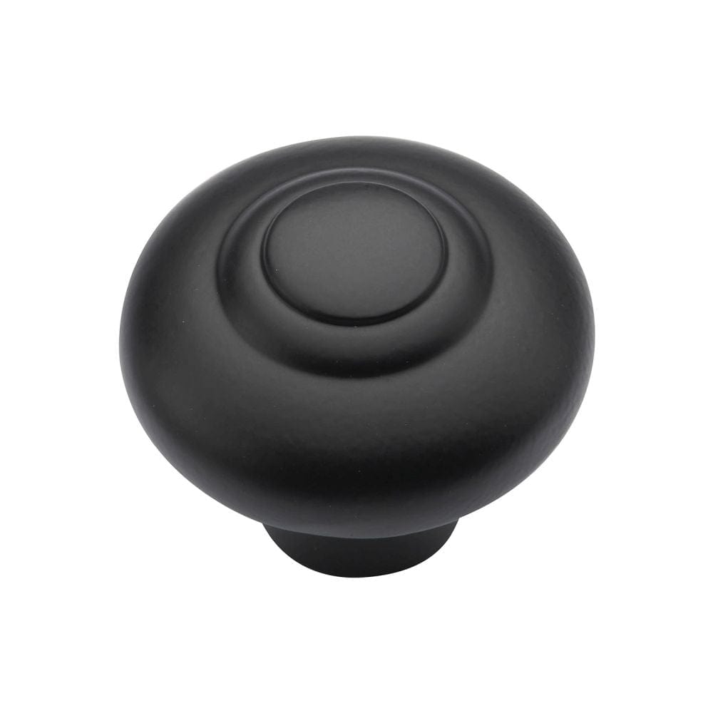 Heritage Brass Cabinet Hardware Matt Black / Cabinet Knobs / 38mm Dia. Heritage Brass - Cabinet Knob Round Bead Design 38mm Matt Black Finish