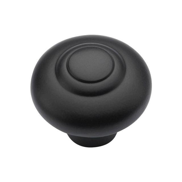 Heritage Brass Cabinet Hardware Matt Black / Cabinet Knobs / 38mm Dia. Heritage Brass - Cabinet Knob Round Bead Design 38mm Matt Black Finish